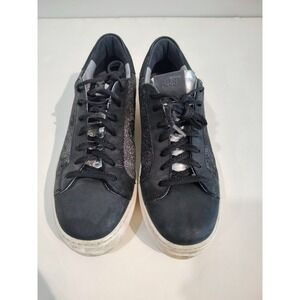 P448 Women's Black and Silver Trainers Size 10.5